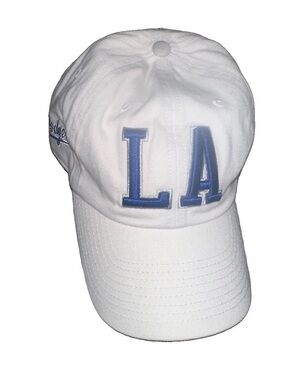 Unisex one size NWT White LA Dodgers Baseball Cap with Blue Embroidered Letters
